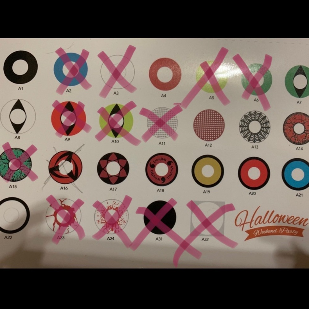 Halloween lenses